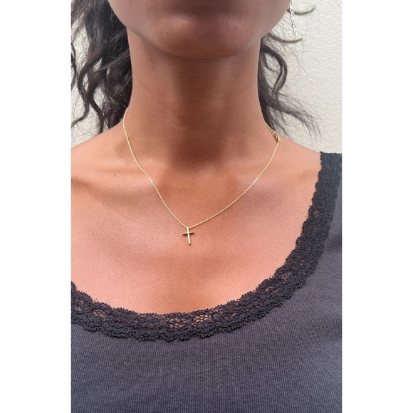 Brandy Melville Jewelry Brandy Melville Gold Cross Necklace Poshmark
